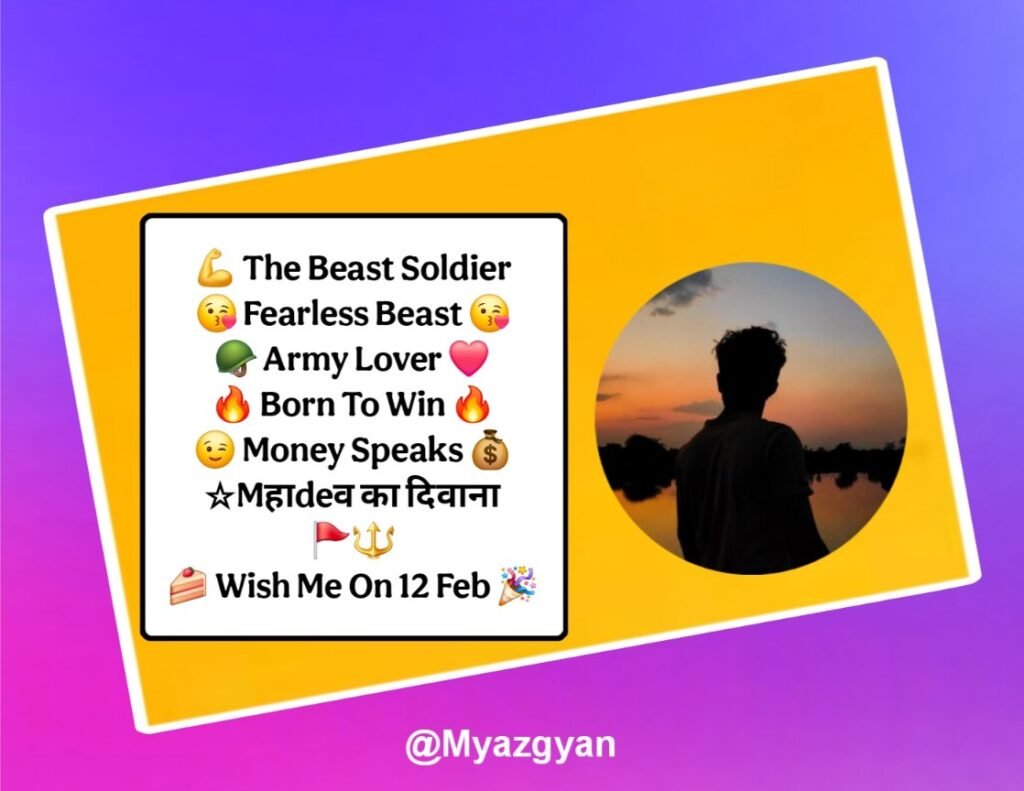 Creative Instagram Bio for Boys